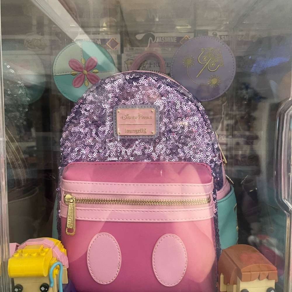 Loungefly Disney Mickey Mouse Main Attraction Small World backpack